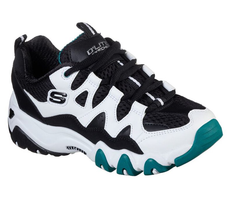 Skechers D'lites 2 - Tidal Wave - Boys Sneakers White/Green [AU-SB2673]